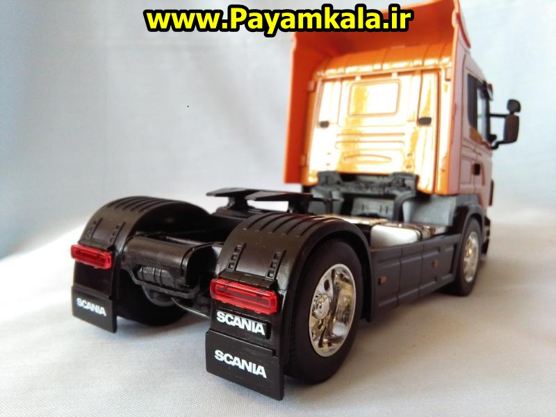 ماکت تریلی اسکانیا تک محور (SCANIA R470) بزرگ 1:32ساخت WELLY جزییات 100 درصد