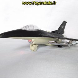 هواپیما جنگنده F-16 صدادار-چراغدار فلزی دربازشو عقب کش