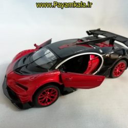 اسباب بازی ماشین بوگاتی شیرون متوسط (Bugatti Chiron) موزیکال-چراغدار فلزی