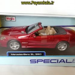 ماکت فلزی بنز بزرگ (1:18) مدل MERCEDES-BENZ SL550 BY MAISTO آلبالویی