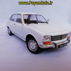 ماکت ماشین اسباب بازی پژو 504 بزرگ (1:24) (WELLY)(PEUGEOT 504 1968) سفید