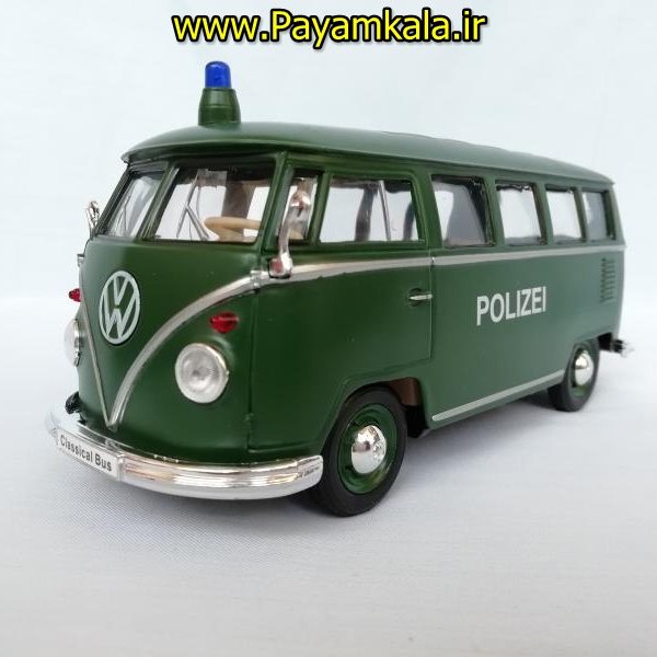 فولکس استیشن بزرگ (1:24) (POLIZEI VOLKSWAGEN1963 BUS T1 WELLY)