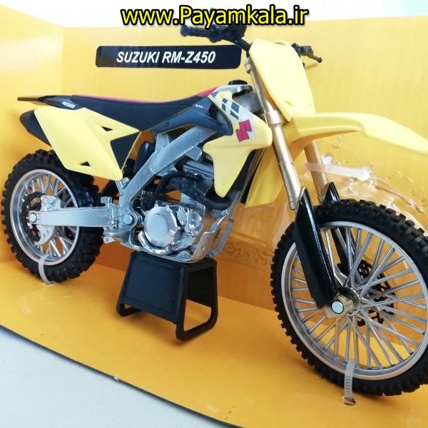 (سایز بزرگ NEWRAY) ماکت فلزی موتورسیکلت سوزوکی (SUZUKI RM-Z450)(1/12)