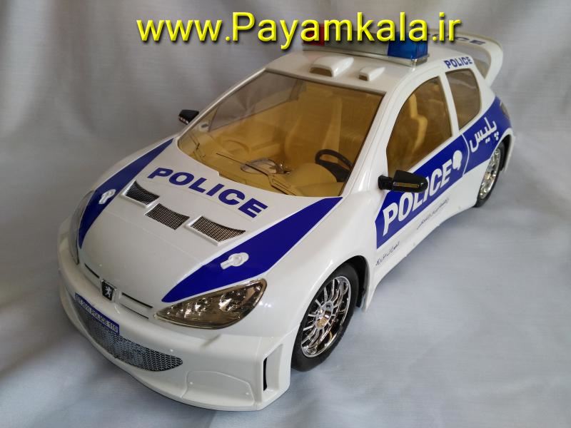 پژو 206 پلیس انتظامی (PEUGEOT 206) بزرگ (1:12) پلاستیکی : پیام کالا بهترین فروشگاه اینترنتی خرید و فروش اسباب بازی