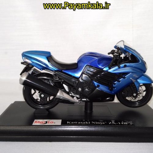 ماکت فلزی موتورسیکلت کاوازاکی (KAWASAKI NINJA ZX-14R BY MAISTO)(1/18)