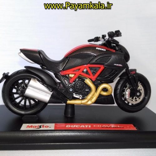 ماکت فلزی موتورسیکلت دوکاتی (DUCATI DIAVEL CARBON BY MAISTO)(1/18)