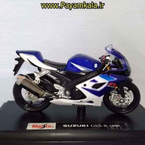 ماکت فلزی موتورسیکلت سوزوکی (SUZUKI GSX-R 1000 BY MAISTO)(1/18)