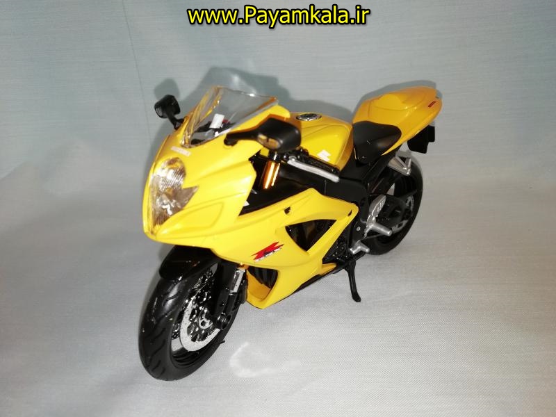 (سایز بزرگ) ماکت فلزی موتورسیکلت سوزوکی (SUZUKI GSX-R600 BY MAISTO)(1/12)