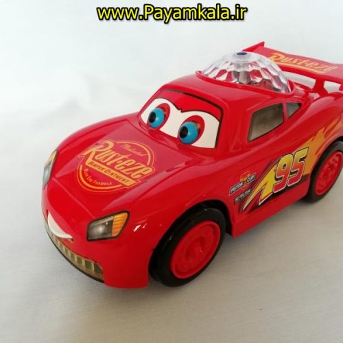 (موزیکال-رقص نور- باطری خور) ماشین مک کویین برقی بزرگ مقیاس 1:24 (CARS 3)