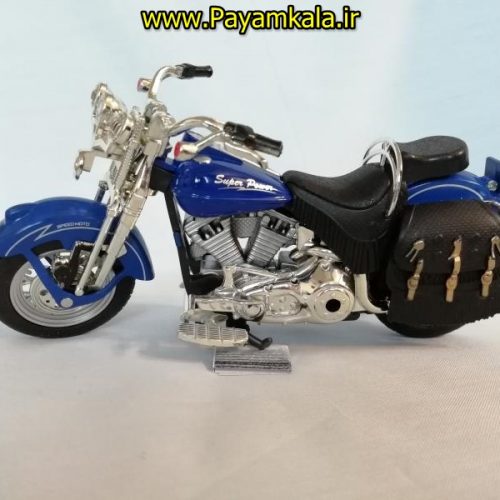 (سایز بزرگ) ماکت فلزی موتورسیکلت طرح هارلی دیویدسون (Harley Davidson Motor by HAIXING)(1/12)