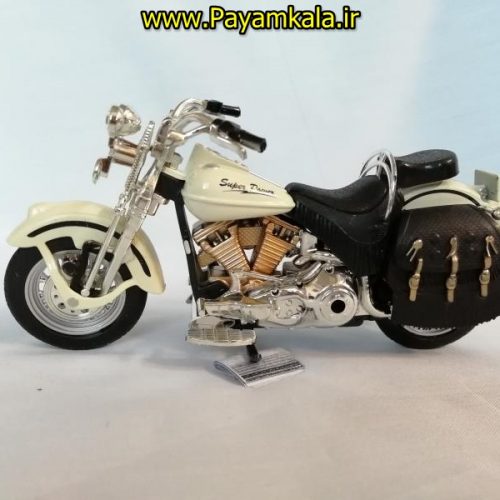 (سایز بزرگ) ماکت فلزی موتورسیکلت طرح هارلی دیویدسون (Harley Davidson Motor by HAIXING)(1/12)