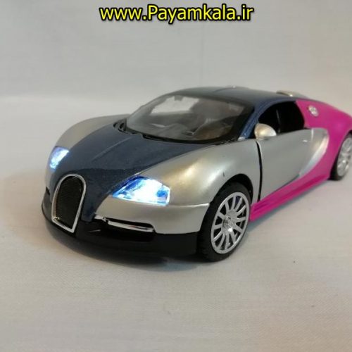 (موسیقی دار) اسباب بازی ماشین بوگاتی متوسط (Bugatti) موزیکال-چراغدار فلزی