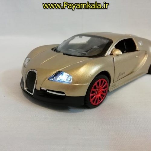 (موسیقی دار) اسباب بازی ماشین بوگاتی متوسط (Bugatti) موزیکال-چراغدار فلزی