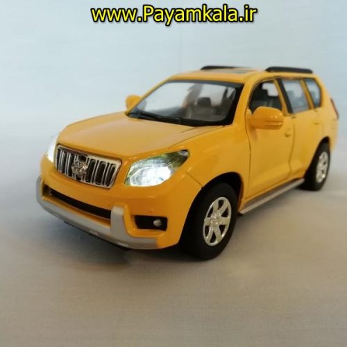 اسباب بازی ماشین تویوتا لندکروزر پرادو متوسط (2009 PRADO) موزیکال-چراغدار فلزی