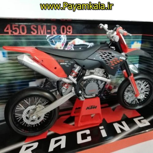 (سایز بزرگ) ماکت فلزی موتورسیکلت کی تی ام (KTM 450SM-R 09)(1/12)