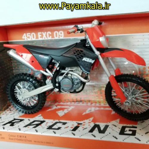 (سایز بزرگ) ماکت فلزی موتورسیکلت کی تی ام (KTM EXC 09)(1/12)