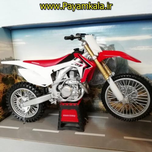 (سایز بزرگ) ماکت فلزی موتورسیکلت هوندا (HONDA CRF 450R)(1/12)