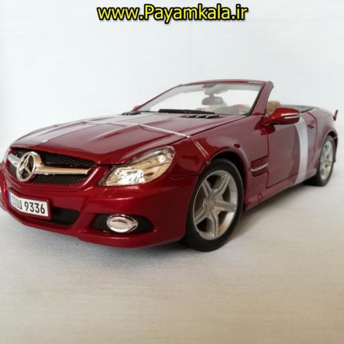 ماکت فلزی بنز بزرگ (1:18) مدل MERCEDES-BENZ SL550 BY MAISTO آلبالویی