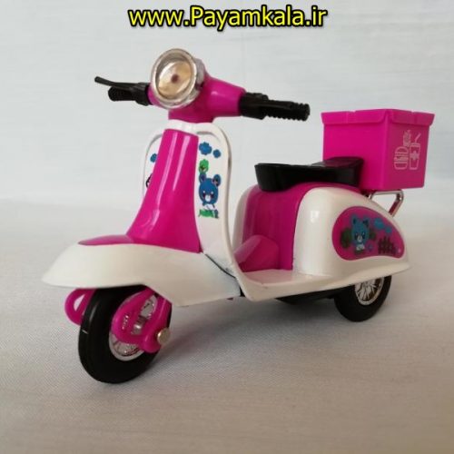 (صندوق دار) اسباب بازی ماکت عقب کش موتور وسپا