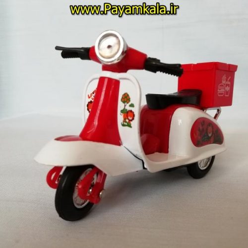 (صندوق دار) اسباب بازی ماکت عقب کش موتور وسپا