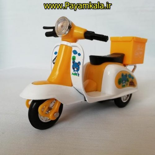 (صندوق دار) اسباب بازی ماکت عقب کش موتور وسپا