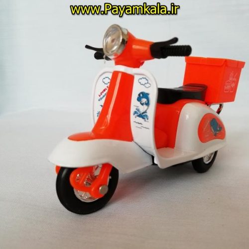 (صندوق دار) اسباب بازی ماکت عقب کش موتور وسپا