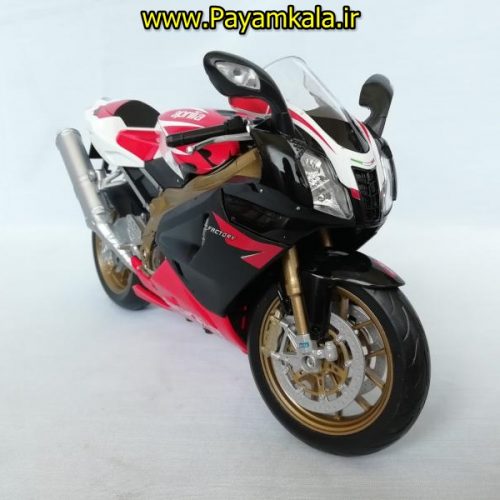 (سایز بزرگ) ماکت فلزی موتورسیکلت آپریلیا (APRILIA RSV 1000R FACTORY BY WELLY)(1/10)