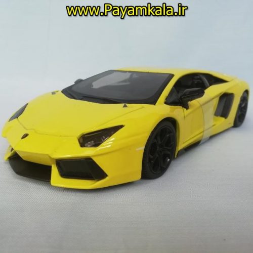 ماکت فلزی لامبورگینی اونتادور بزرگ (1:24) (LAMBORGHINI AVENTADOR LP 700-4 BY MAISTO) زرد