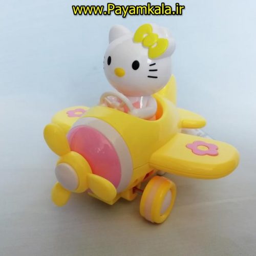 هواپیما پلاستیکی نشکن قدرتی با کیتی (KITTY CAT FRICTION TOY)