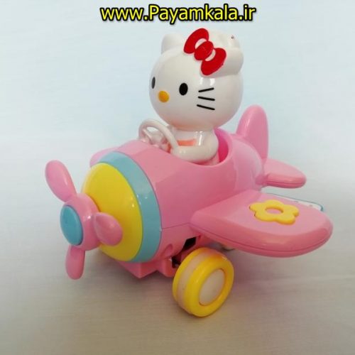 هواپیما پلاستیکی نشکن قدرتی با کیتی (KITTY CAT FRICTION TOY)