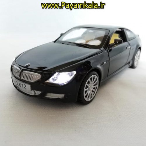 ماکت فلزی ماشین عقب کش موزیکال چراغدار اسباب بازی ب ام و (BMW M6 BY DIECAST REPLICA)