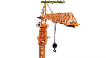 ماکت ماشین فلزی جرثقیل برجی (TOWER SLEWIMG CRANE) (KDW 1:50) جعبه دار زرد