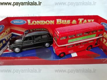 ماشین فلزی ست اتوبوس لندن و تاکسی (LONDON BUS AND TAXI BY WELLY)