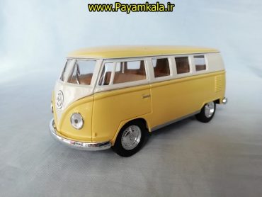 ماشین فلزی فولکس استیشن رنگ زرد کمرنگ (Kinsmart)